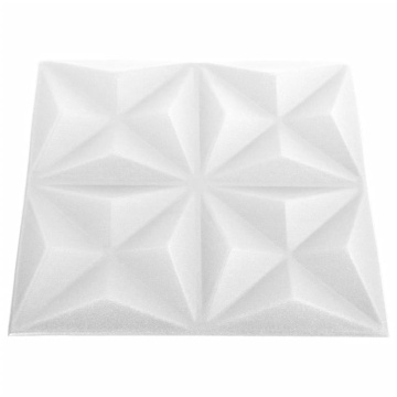 Panouri de perete 3D 24 buc. alb 50x50 cm model origami 6 m² - Img 6