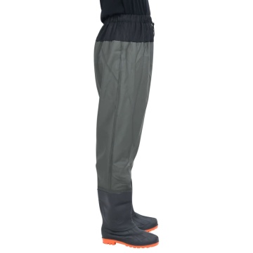 Pantaloni cu talie înaltă cu cizme, verde închis, mărimea 45 - Img 3