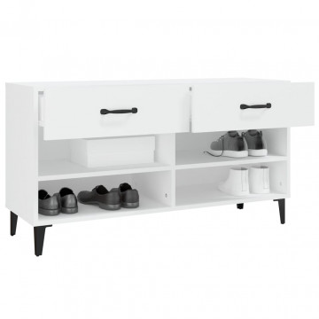 Pantofar, alb, 102x35x55 cm, lemn compozit - Img 8