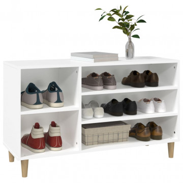 Pantofar, alb, 102x36x60 cm, lemn compozit - Img 4