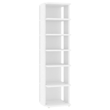 Pantofar, alb, 27,5x27x102 cm, lemn compozit - Img 2
