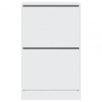 Pantofar, alb, 60x34x96,5 cm, lemn compozit - Img 8