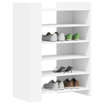 Pantofar, alb, 74,5x37,5x100 cm, lemn prelucrat - Img 3