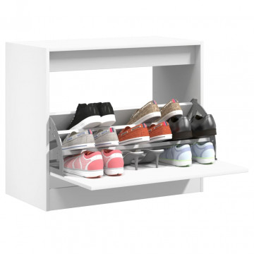 Pantofar, alb, 80x42x69 cm, lemn prelucrat - Img 1