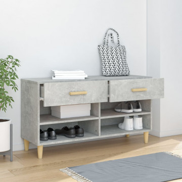 Pantofar, gri beton, 102x35x55 cm, lemn compozit - Img 3