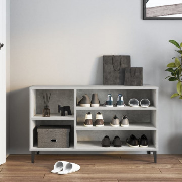 Pantofar, gri beton, 102x36x60 cm, lemn prelucrat - Img 3