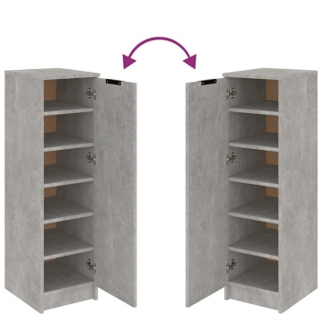 Pantofar, gri beton, 30x35x100 cm, lemn compozit - Img 7