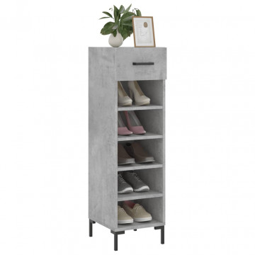 Pantofar, gri beton, 30x35x105 cm, lemn compozit - Img 3