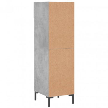 Pantofar, gri beton, 30x35x105 cm, lemn compozit - Img 7