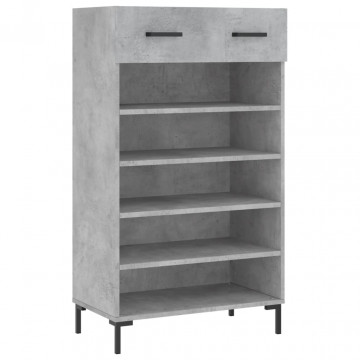 Pantofar, gri beton, 60x35x105 cm, lemn compozit - Img 2