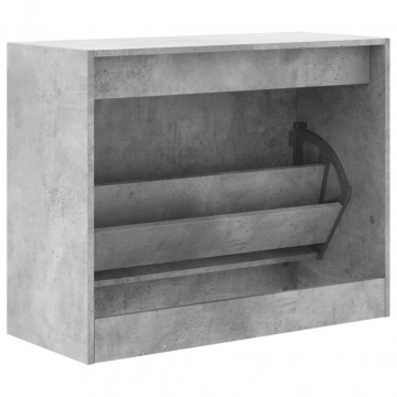 Pantofar, gri beton, 80x34x63 cm, lemn prelucrat - Img 6