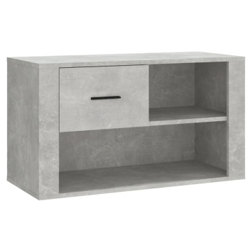 Pantofar, gri beton, 80x35x45 cm, lemn prelucrat - Img 2