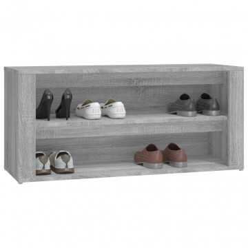 Pantofar, gri sonoma, 100x35x45 cm, lemn prelucrat - Img 4