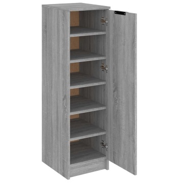 Pantofar, gri sonoma, 30x35x100 cm, lemn compozit - Img 5