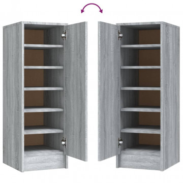 Pantofar, gri sonoma, 32x35x92 cm, lemn prelucrat - Img 7