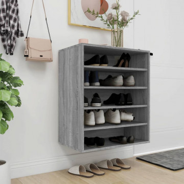 Pantofar, gri sonoma, 60x35x70 cm, lemn compozit - Img 1