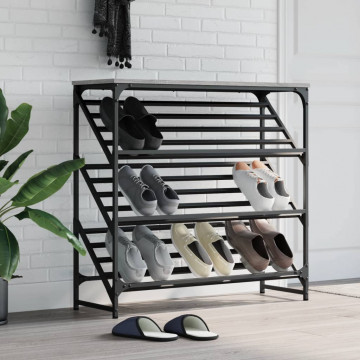 Pantofar, gri sonoma, 90x30x85 cm, lemn prelucrat - Img 1