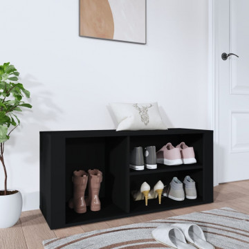 Pantofar, negru, 100x35x45 cm, lemn compozit - Img 1