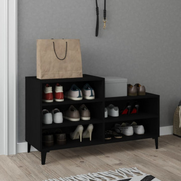 Pantofar, negru, 102x36x60 cm, lemn compozit - Img 1