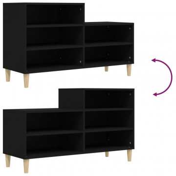 Pantofar, negru, 102x36x60 cm, lemn compozit - Img 6