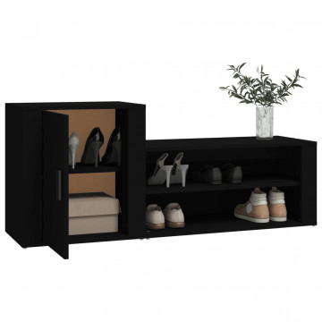 Pantofar, negru, 130x35x54 cm, lemn prelucrat - Img 4