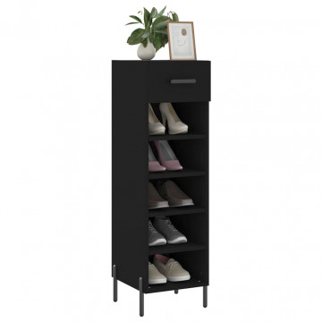Pantofar, negru, 30x35x105 cm, lemn compozit - Img 3