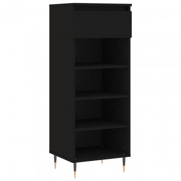 Pantofar, negru, 40x36x105 cm, lemn compozit - Img 2