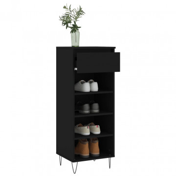 Pantofar, negru, 40x36x105 cm, lemn compozit - Img 4