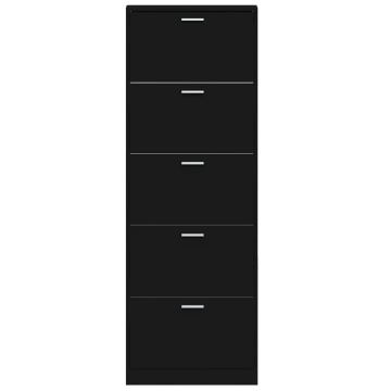 Pantofar, negru, 59x17x169 cm, lemn compozit - Img 5