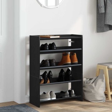 Pantofar, negru, 80x25x61,5 cm, lemn prelucrat - Img 3