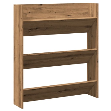 Pantofar perete, stejar artizanal, 80x18x90 cm, lemn prelucrat - Img 2