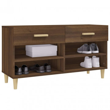 Pantofar, stejar maro, 102x35x55 cm, lemn compozit - Img 4
