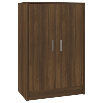 Pantofar, stejar maro, 60x35x92 cm, lemn prelucrat - Img 8