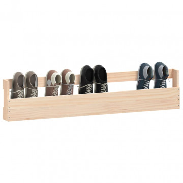 Pantofare de perete, 2 buc., 110x9x23 cm, lemn masiv pin - Img 4