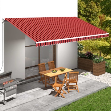 Pânză de copertină, portocaliu și maro, 600 x 300 cm - Img 1