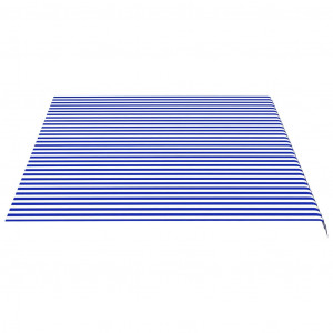 Pânză de rezervă copertină, albastru și alb, 5x3,5 m - Img 4