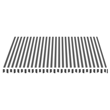 Pânză de rezervă copertină, antracit și alb, 4x3,5 m - Img 3