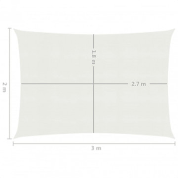 Pânză parasolar, alb, 2 x 3 m, HDPE, 160 g/m² - Img 5