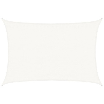 Pânză parasolar, alb, 3,5 x 5 m, HDPE, 160 g/m² - Img 2