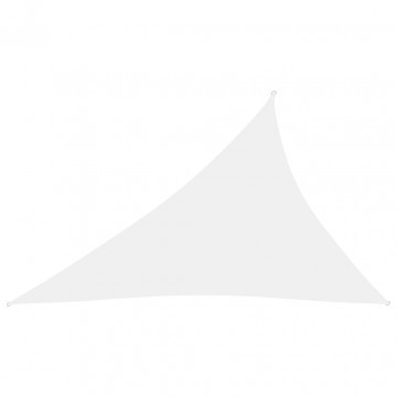 Pânză parasolar, alb, 4x5x6,4 m, țesătură oxford, triunghiular - Img 1