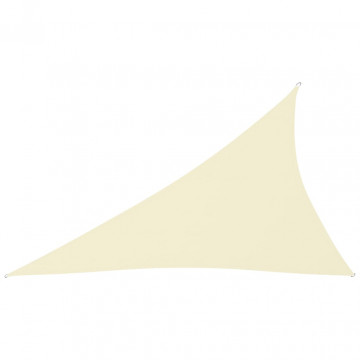 Pânză parasolar, crem, 4x5x6,4 m, țesătură oxford, triunghiular - Img 1