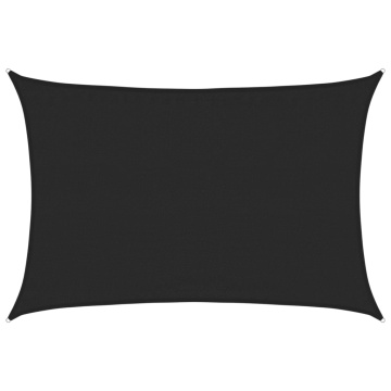 Pânză parasolar, negru, 3,5x4,5 m, HDPE, 160 g/m² - Img 2