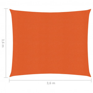 Pânză parasolar, portocaliu, 3,6x3,6 m, HDPE, 160 g/m² - Img 5