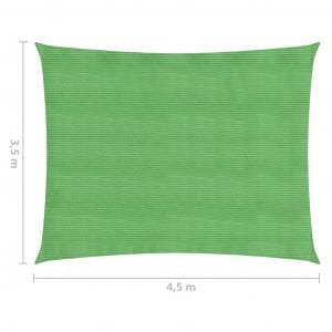 Pânză parasolar, verde deschis, 3,5x4,5 m, HDPE, 160 g/m² - Img 5