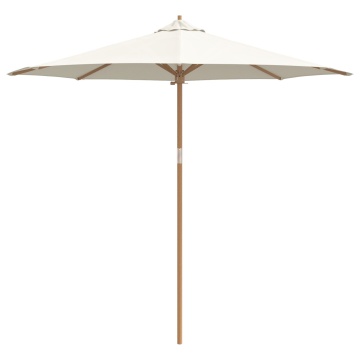 Parasol de grădină Crem 270x260 cm Bambus - Img 4