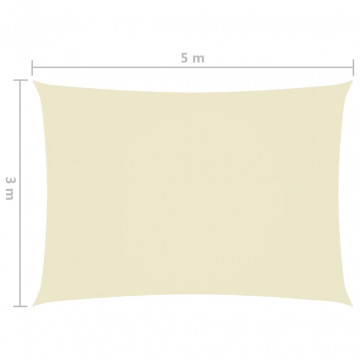 Parasolar, crem, 3x5 m, țesătură oxford, dreptunghiular - Img 5