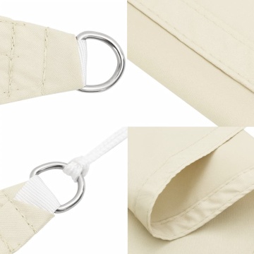 Parasolar din țesătură oxford, pătrat, 3,6 x 3,6 m, crem - Img 7