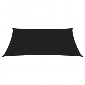 Parasolar, negru, 3/4x2 m, țesătură oxford, trapez - Img 3