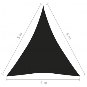 Parasolar, negru, 4x5x5 m, țesătură oxford, triunghiular - Img 5