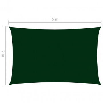 Parasolar, verde închis, 2x5 m, țesătură oxford, dreptunghiular - Img 5